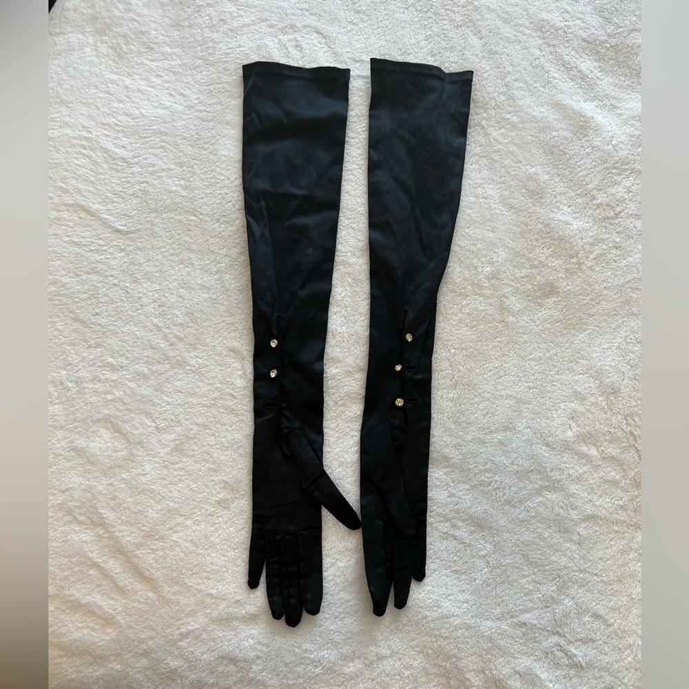 Long Satin Gloves